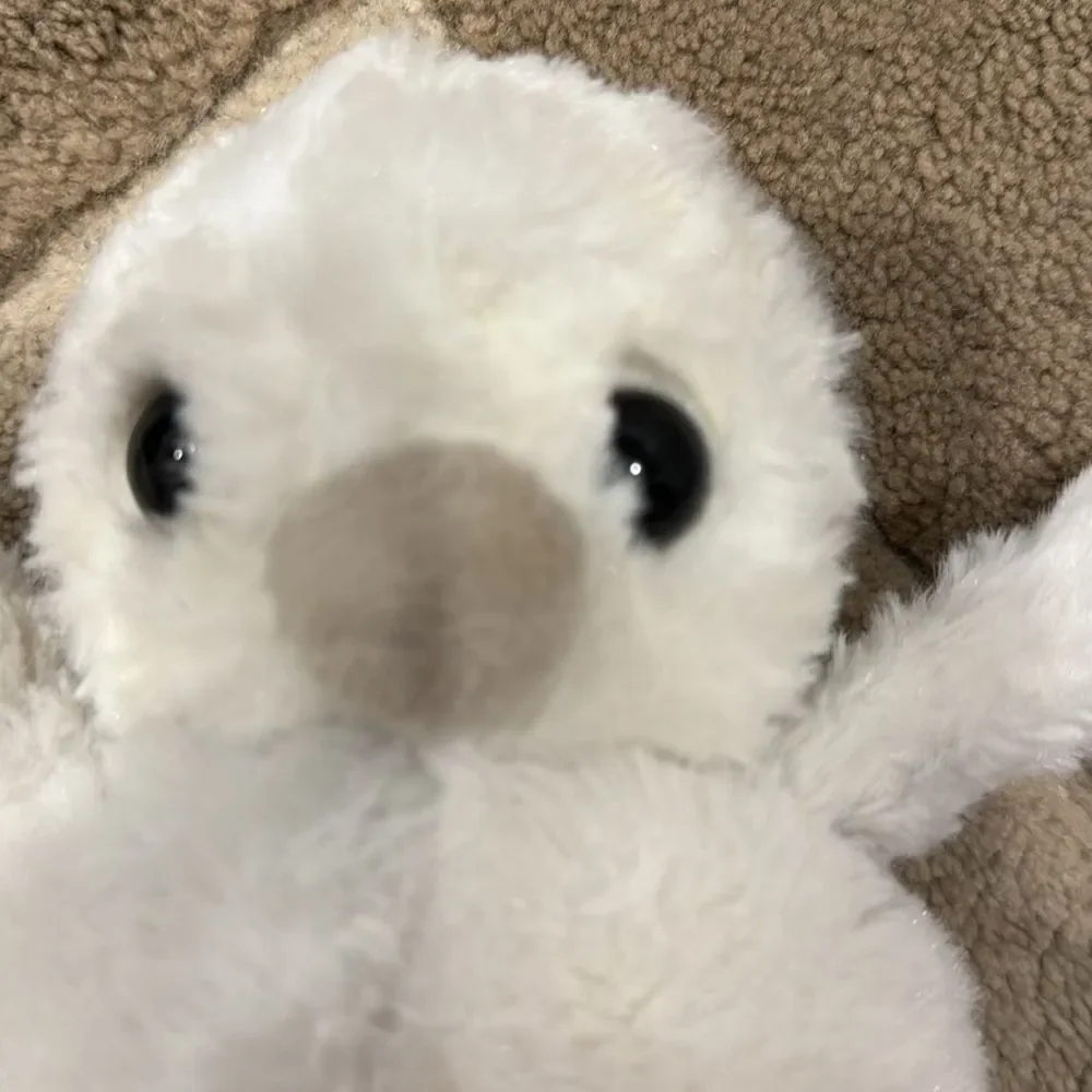 White Plush Penguin Toy for Small Pets